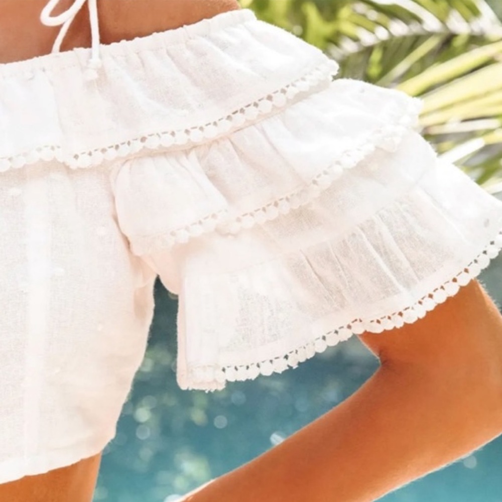 New White Boho Crop Top - Picture 7 of 12